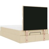 vidaXL Otomanski okvir kreveta s madracem krem 120x200cm od tkanine | shoptok.hr