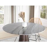 GINER Y COLOMER Jedilna miza z aluminijastim podnožjem in marmornim vrhom, (22147145) | Shoptok.si