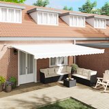 vidaXL Automatska uvlačiva tenda s LED Bijela 500x350 cm | shoptok.hr