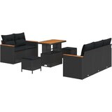 Set vrtnih sofa od 8 komada s jastučićima Crna Poli ratna Akacija set vrtnih stolova s jastučićima Crna Poli ratna Akacija | shoptok.hr