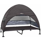  Povišeni krevet za pse Smeđa 127 x 81 x 108 cm Tkanina i čelik | shoptok.hr
