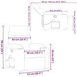 vidaXL Masažni naslonjač od tkanine tamnozeleni | shoptok.hr