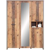 Premium Living omara za oblačila baghira, 3-Delna, rjava, temno siva | Shoptok.si