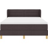 Box Spring postelja z vzmetnico temno rjava 140x190 cm tkanina, (22051736) | Shoptok.si