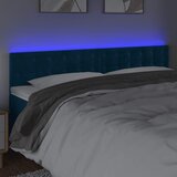  LED uzglavlje tamnoplavo 180x5x78/88 cm baršunasto | shoptok.hr