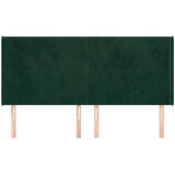  Uzglavlje s ušima tamnozeleno 203x16x118/128 cm baršunasto | shoptok.hr