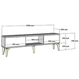 Hanah home tv polica violet sapphire oak anthracite | ePonuda.com
