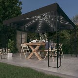 vidaXL Paviljon z LED lučkami 3x3 m antraciten | Shoptok.si