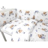 MimiNu posteljina za dječji krevetić 3-dijelni set Medvjedić snovi plavi | shoptok.hr