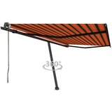 vidaXL Prostostoječa avtomatska tenda 450x350 cm oranžna/rjava Cene