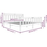  Okvir za krevet od masivnog drva 180x200 cm veliki bračni | shoptok.hr