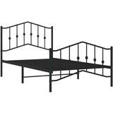  okvir kreveta s uzglavljem i podnožjem crni 100x190 cm | shoptok.hr