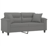  Dvosjed s jastucima tamnosivi 140 cm od mikrovlakana | Eponuda.com