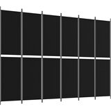 Sobna pregrada s 6 panela crna 300 x 220 cm od tkanine | Eponuda.ba