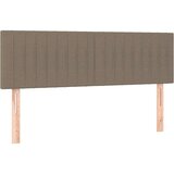  Box spring postelja z vzmetnico taupe 140x200 cm blago, (20893463) | Shoptok.si