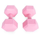  Set &amp;scaron;esterokutnih bučica 2x5 kg, utezi za vježbanje, opterećenje za fitness, roza, ModernHome Slike