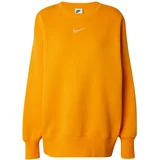 Nike Sportswear Sweater majica 'PHOENIX FLEECE' narančasta / bijela