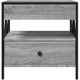 vidaXL Klubska mizica z neskončnimi LED siva sonoma 50x50x51 cm | Shoptok.si