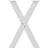  Noge za jedilno mizo X-oblika 2 kosa bela 50x(72-73) cm jeklo, (21828633) | Shoptok.si