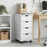  Mobilni ormar Bijelo 34 x 39 x 65,5 cm Čvrsto borovo drvo | shoptok.hr