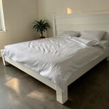  Posteljina od Krep-a -dezen White - Francuski ležaj ( VLK000370-white ) Cene