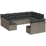  11-dijelni set vrtnih sofa od poliratana s jastucima sivi | shoptok.hr