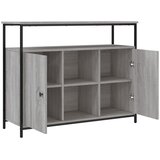  Komoda siva boja hrasta 100x35x80 cm od konstruiranog drva | Eponuda.com