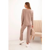 Kesi Włoski Women's sweater set with wide legs and long sleeves fango | Shoptok.si