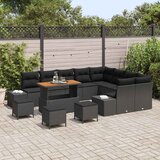  Sjedeća garnitura za vrt 13 kom. Crna poliratan 319 x 234 x 85 cm | Shoptok.si