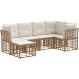  Set vanjskih sofa Prirodna Poliester - Prirodna bez stola | shoptok.hr