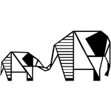 Wallity Zidna dekoracija Elephant 3, 55x25 cm, 1.5 mm, Crna | Eponuda.com