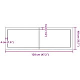 Stolna ploča tamnosmeđa 120x40x(2-6) cm tretirana hrastovina | shoptok.hr