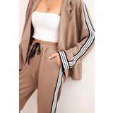 Kesi Włoski Women's set with viscose, featuring a side stripe and a sporty blazer fango | shoptok.hr