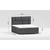 Ropez Sivi boxspring krevet s prostorom za odlaganje 160x200 cm Lola – | shoptok.hr