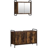  Set ormarića za kupaonicu 2 kom. Dimljeni hrast | shoptok.hr