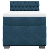 Box spring krevet s madracem tamnoplavi 80 x 200 cm baršunasti | shoptok.hr