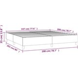  Okvir za krevet s oprugom krem 200x200 cm od tkanine | shoptok.hr