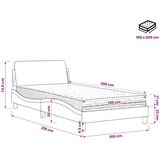  Krevet s madracem Dover bijeli 100 x 200 cm od umjetne kože | shoptok.hr