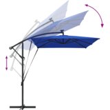  Senčnik Azur modra 294 x 200 x 270 cm Poliester in aluminij, (5000187702) | Shoptok.si