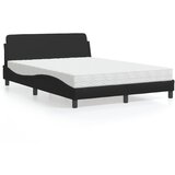vidaXL Postelja z vzmetnico črna 120x200 cm umetno usnje Cene