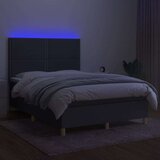  Box spring s madracem LED tamnosivi 140x190 cm tkanina | shoptok.hr