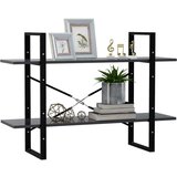 vidaXL ormarić za knjige s 2 razine sivi 100 x 30 x 70 cm od iverice | shoptok.hr