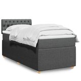  Krevet s oprugama i madracem tamnosivi 90x200 cm od tkanine | shoptok.hr