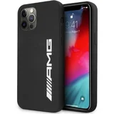 AMG SILIKONSKI OVITEK ZA IPHONE 12 PRO MAX ČRN VELIK LOGO, (21899406)