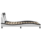  Okvir kreveta Viana bez madraca bijelo-crni 140x190 cm umjetna koža | shoptok.hr