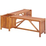 vidaXL Vrtna kutna klupa sa sadilicom 117 x 117 x 40 cm bagremovo drvo | shoptok.hr
