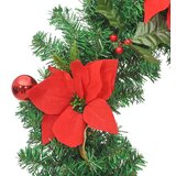  Božićni vijenac s LED svjetlima zeleni 60 cm PVC | shoptok.hr