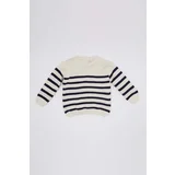 Defacto Baby Boy Crew Neck Striped Knitwear Sweater