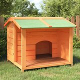 vidaXL pasja uta medeno rjava 96x87x80,5 cm trdna borovina | Shoptok.si