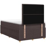 LED okvir za krevet s madracem Tamno smeđa 120 x 200 cm Tkanina | shoptok.hr